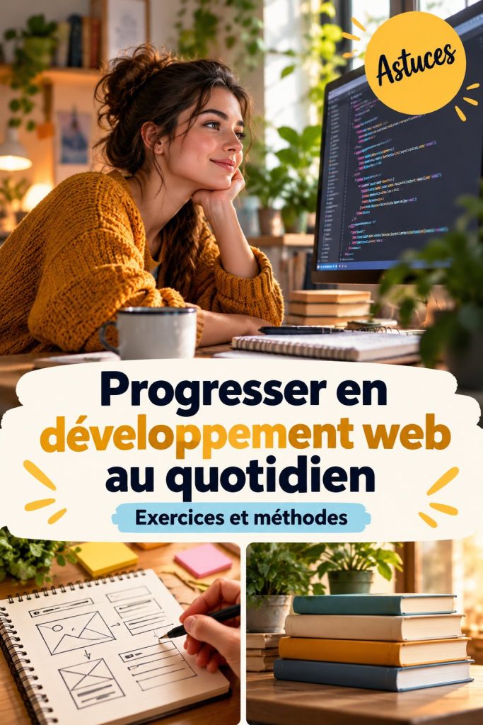 Un ordinateur portable sur un bureau avec des lignes de code de développement web sur l'écran.