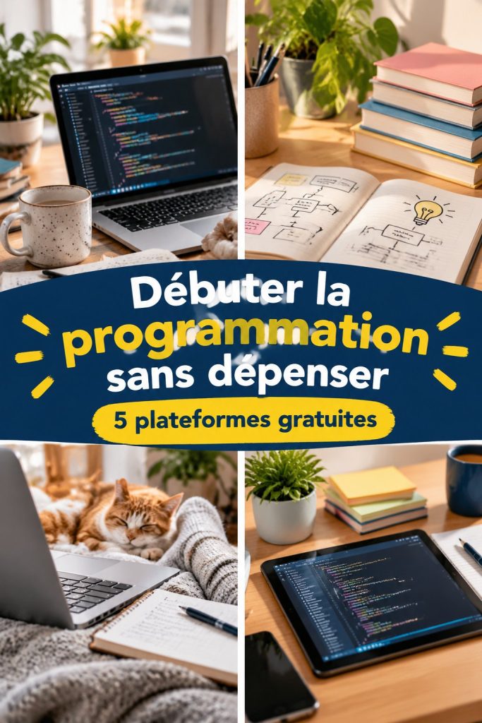 Illustration de ressources numériques gratuites pour apprendre la programmation